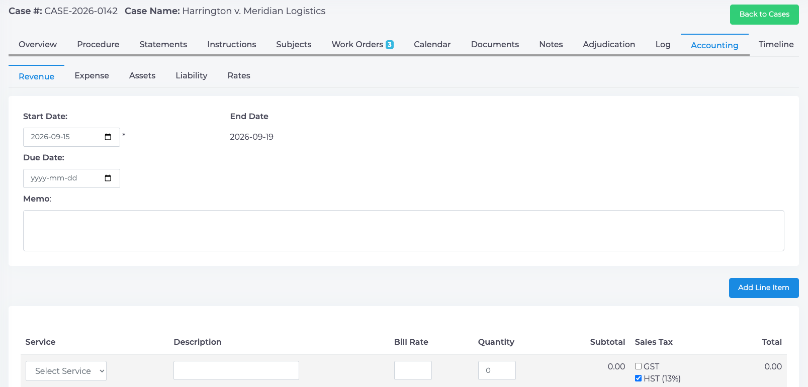 Create an Invoice