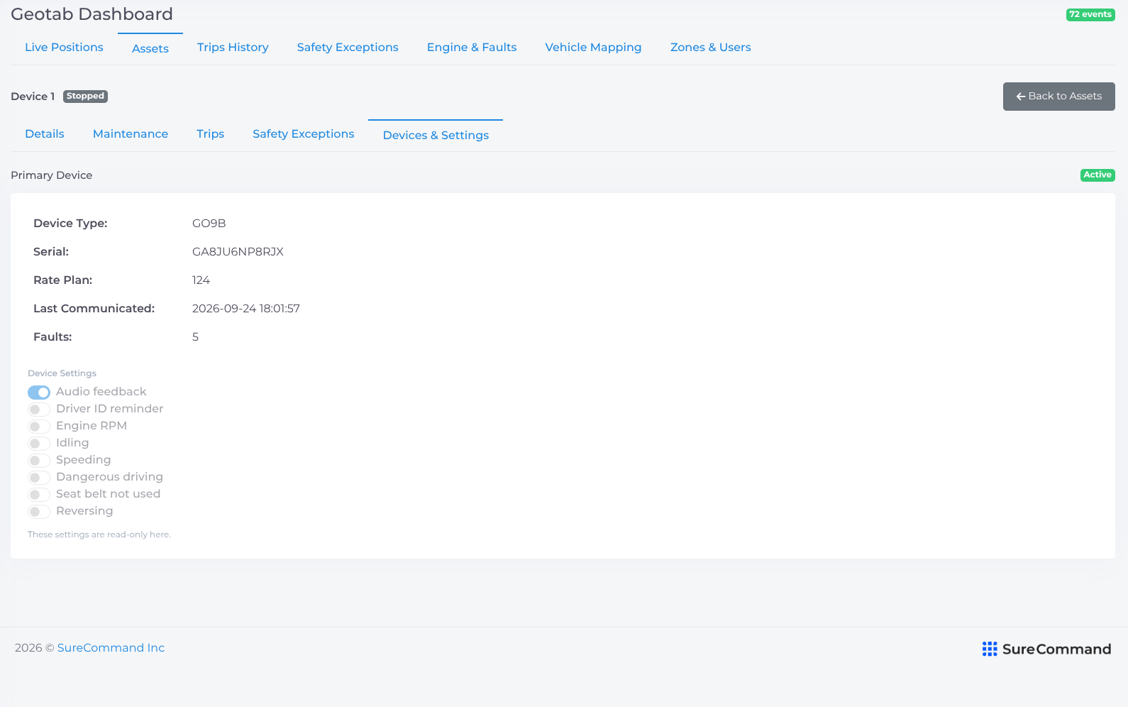 Devices and Settings