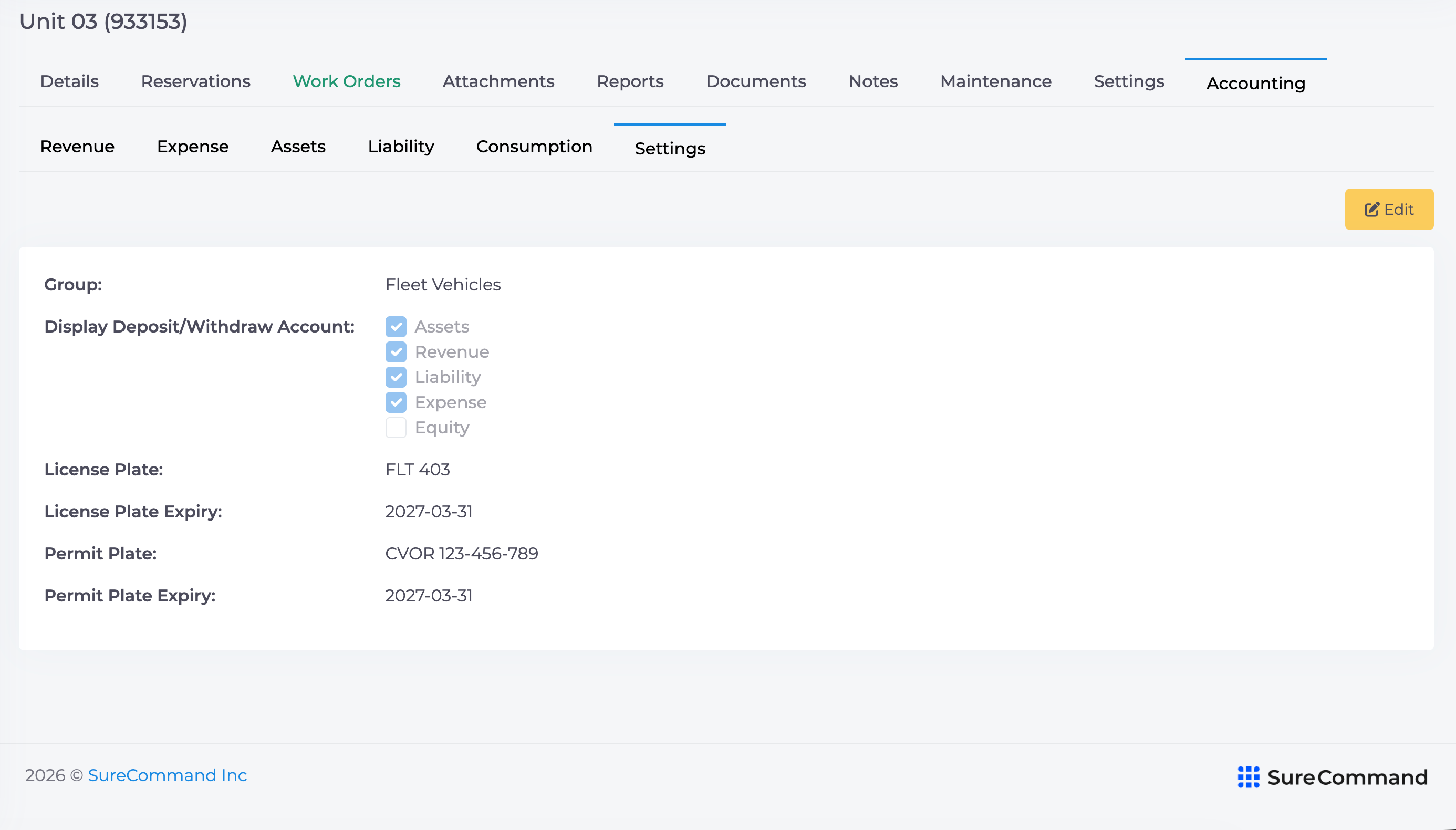 Accounting Settings