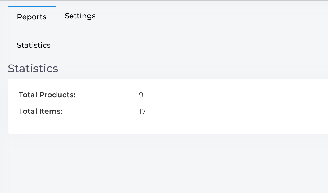 Statistics Reports