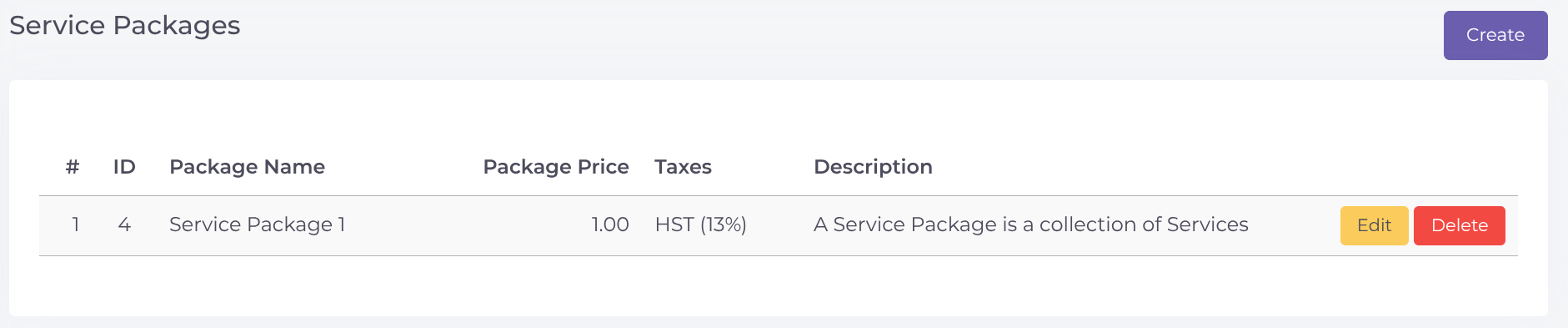 Service Packages