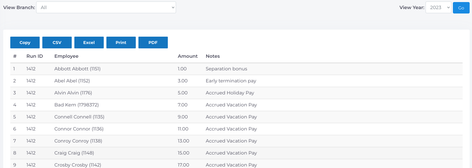 Disbursement Processing