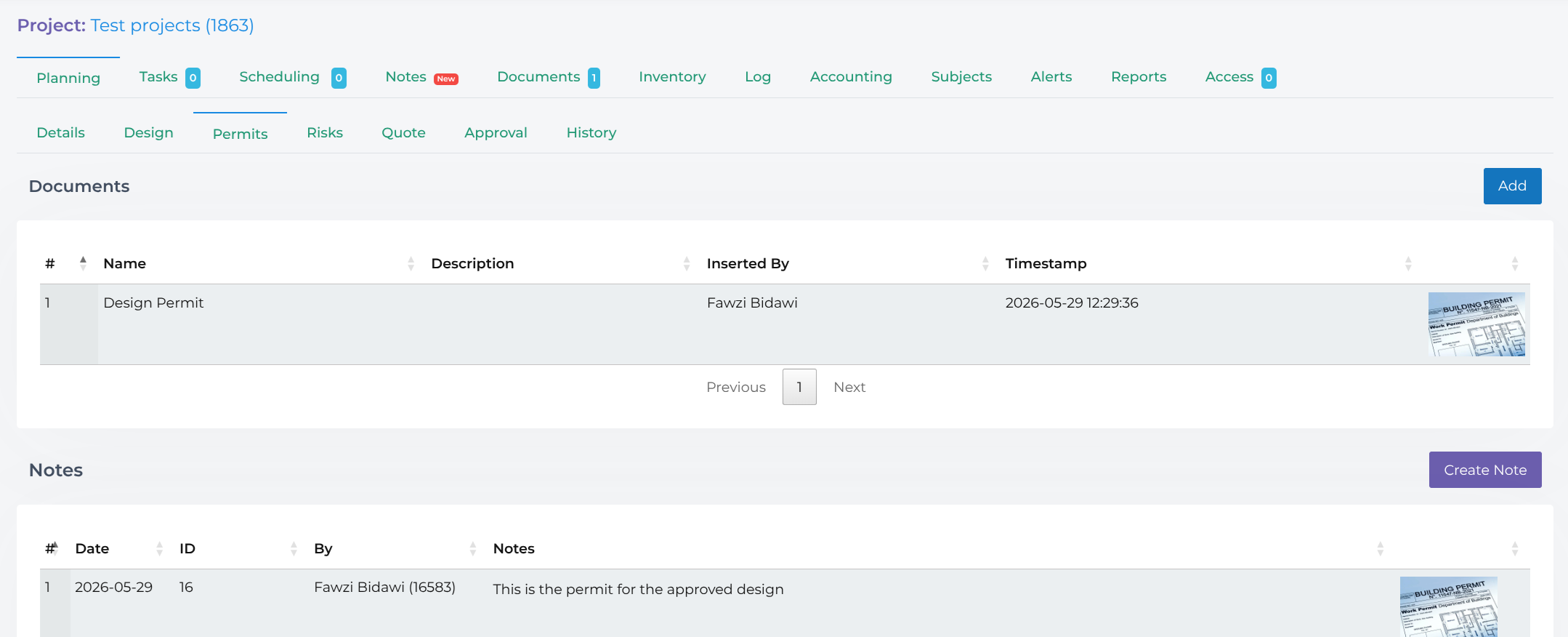 Project Permits