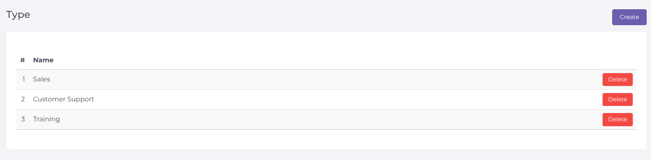 Settings Appointment Types