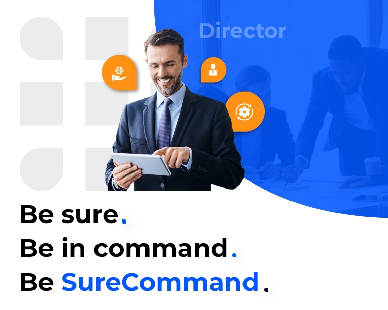 Company Director using surecommand on tablet